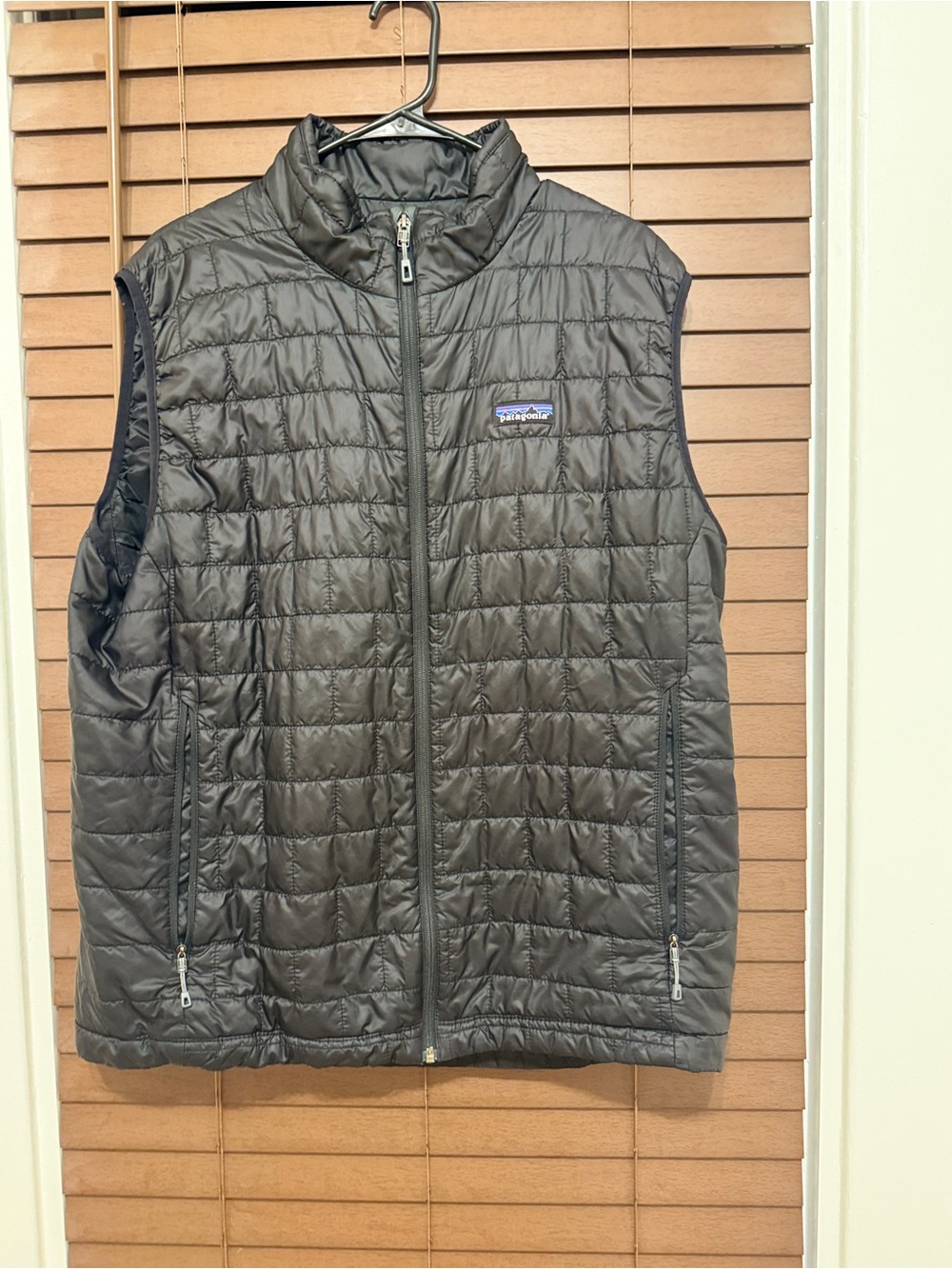 Patagonia Black Quilted Packable Vest with Signature Logo